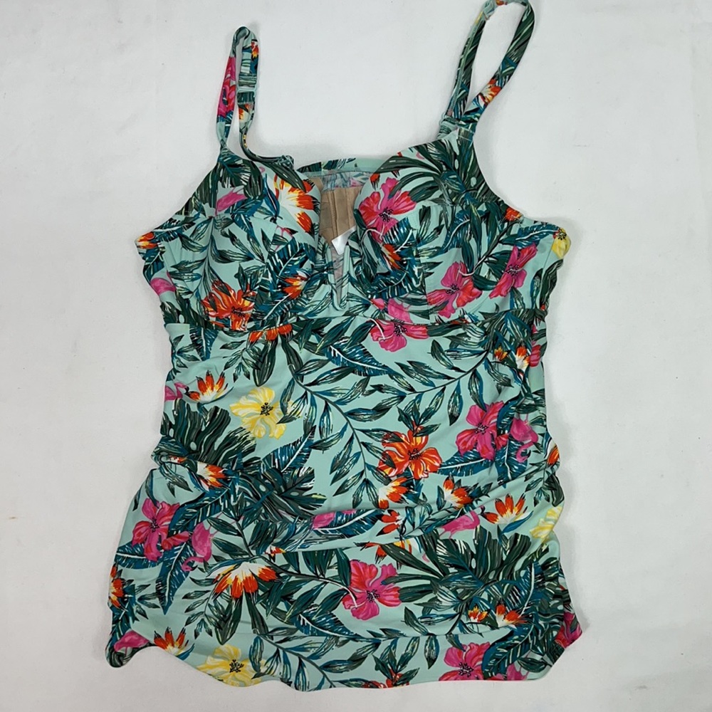 2329 womens cacique floral swim top